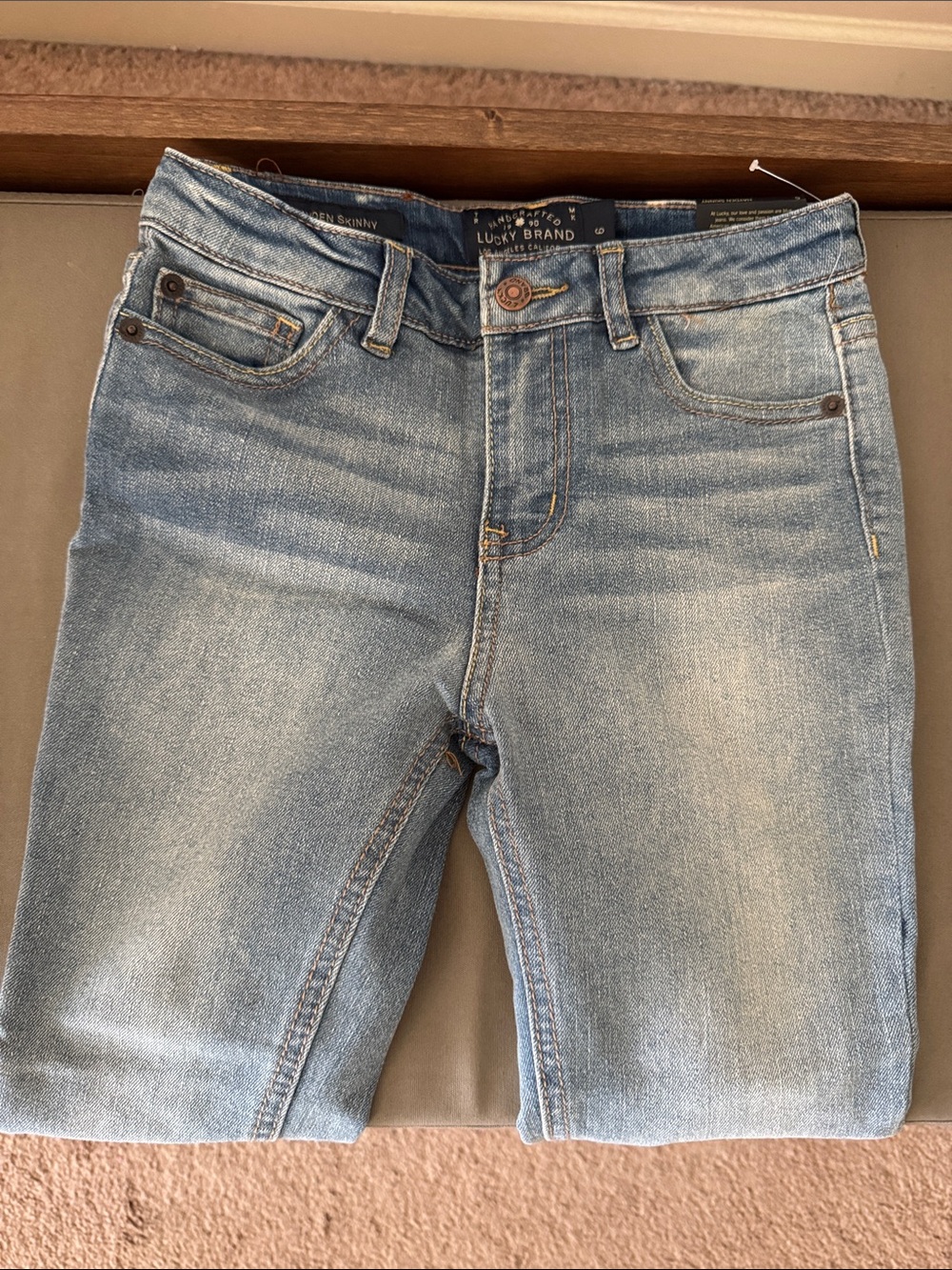 Lucky Brand Kids Light Wash Slim Straight Jeans